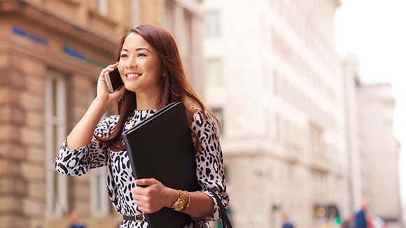 Woman on phone Woman on phone