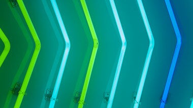 neon green arrows